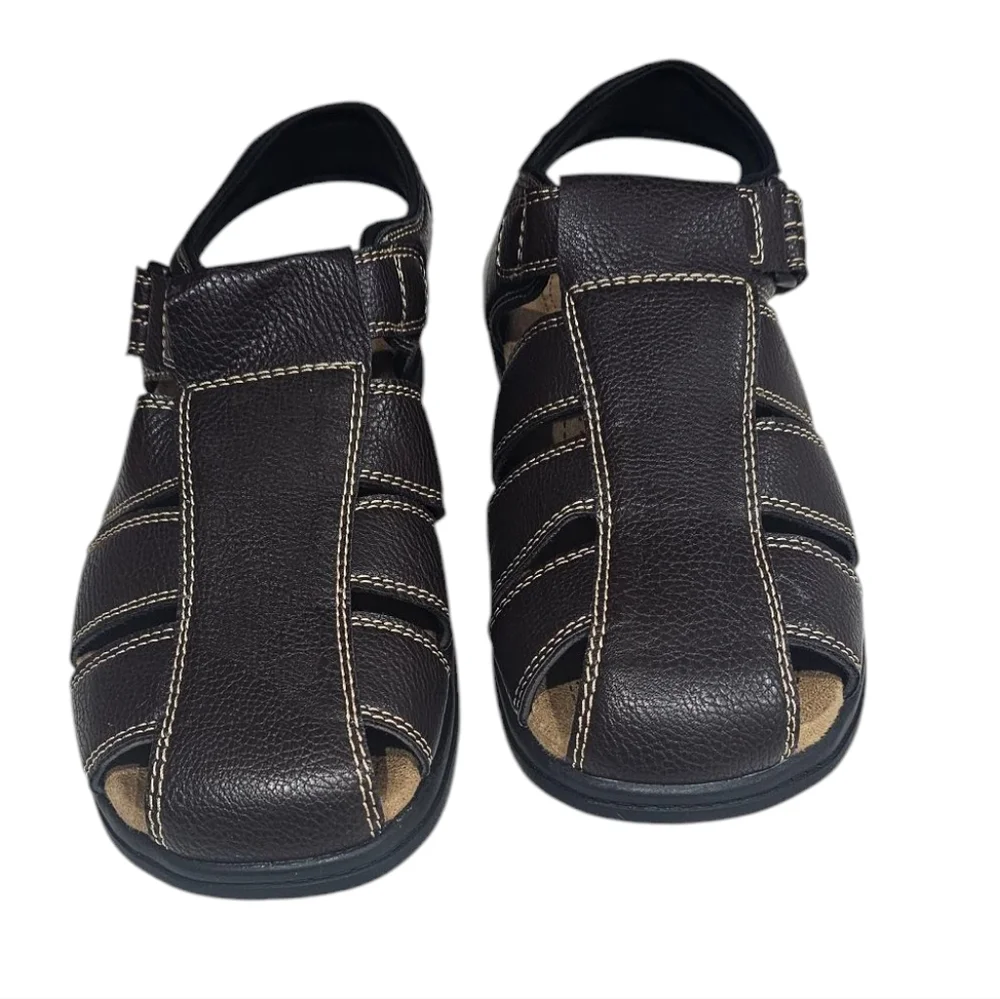 IZOD Men's Thames Fisherman Sandal, Dark Brown NWOT Sz 11m
